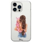 Mother Brunette With Girl iPhone 13 Pro Tok