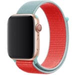Nylon Szíj Apple Watch SE/11/10/9/8/7/6/5/4/3/Ultra 1/2/3 (44/45/46/49mm) Light Kék Piros