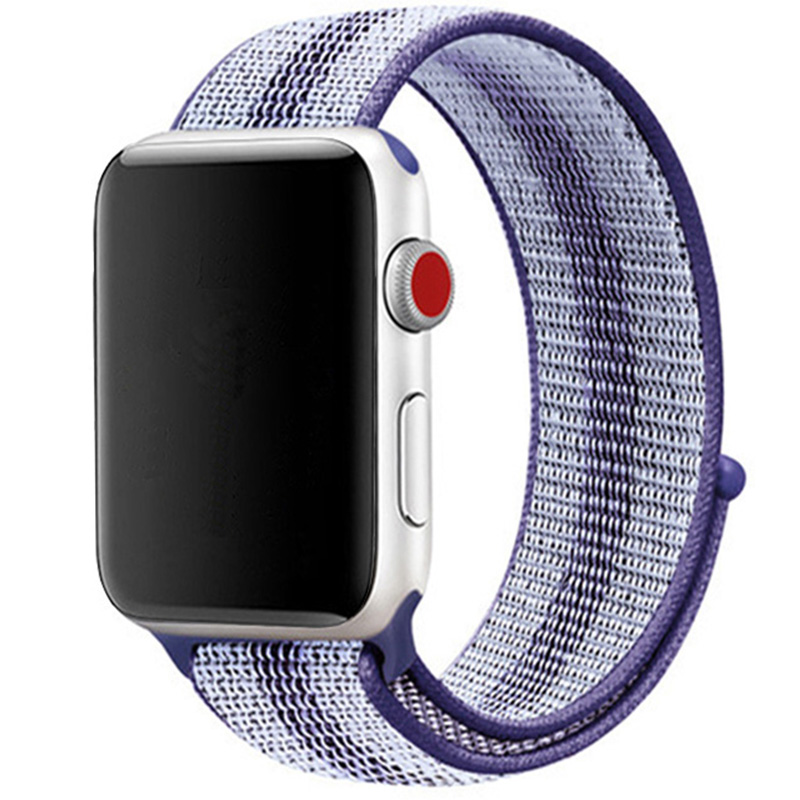 Nylon Szíj Apple Watch SE/11/10/9/8/7/6/5/4/3/Ultra 1/2/3 (44/45/46/49mm) Striped Lila