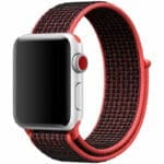 Nylon Szíj Apple Watch SE/11/10/9/8/7/6/5/4/3 (42/41/40/38mm) Fekete Rózsaszín