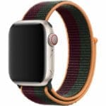 Nylon Szíj Apple Watch SE/11/10/9/8/7/6/5/4/3 (42/41/40/38mm) Dark Cherry/Forest Zöld