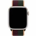 Nylon Szíj Apple Watch SE/11/10/9/8/7/6/5/4/3 (42/41/40/38mm) Dark Cherry/Forest Zöld