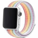 Nylon Szíj Apple Watch SE/11/10/9/8/7/6/5/4/3 (42/41/40/38mm) Fehér Rainbow