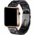 Resin Strap Szíj Apple Watch SE/11/10/9/8/7/6/5/4/3 (42/41/40/38mm) Fekete Bloom