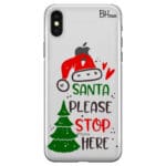 Santa Please Stop Here iPhone X/XS Tok