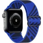 Scrunchie Szíj Apple Watch SE/11/10/9/8/7/6/5/4/3 (42/41/40/38mm) Fekete Kék