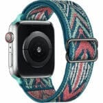 Scrunchie Szíj Apple Watch SE/11/10/9/8/7/6/5/4/3 (42/41/40/38mm) Bohemia Pin Zöld