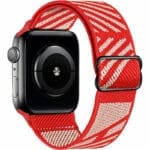 Scrunchie Szíj Apple Watch SE/11/10/9/8/7/6/5/4/3 (42/41/40/38mm) Gray Piros