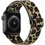 Scrunchie Szíj Apple Watch SE/11/10/9/8/7/6/5/4/3 (42/41/40/38mm) Light Leopard