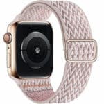 Scrunchie Szíj Apple Watch SE/11/10/9/8/7/6/5/4/3 (42/41/40/38mm) Rózsaszín Sand Light