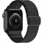 Scrunchie Szíj Apple Watch SE/11/10/9/8/7/6/5/4/3 (42/41/40/38mm) Whole Fekete