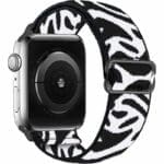 Scrunchie Szíj Apple Watch SE/11/10/9/8/7/6/5/4/3 (42/41/40/38mm) Zebra Fehér