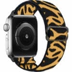 Scrunchie Szíj Apple Watch SE/11/10/9/8/7/6/5/4/3 (42/41/40/38mm) Zebra Sárga