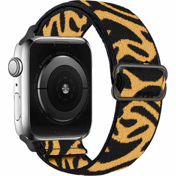 Scrunchie Szíj Apple Watch SE/10-42mm/9/8/7/6/5/4/3 (40/41/38mm) Zebra Sárga