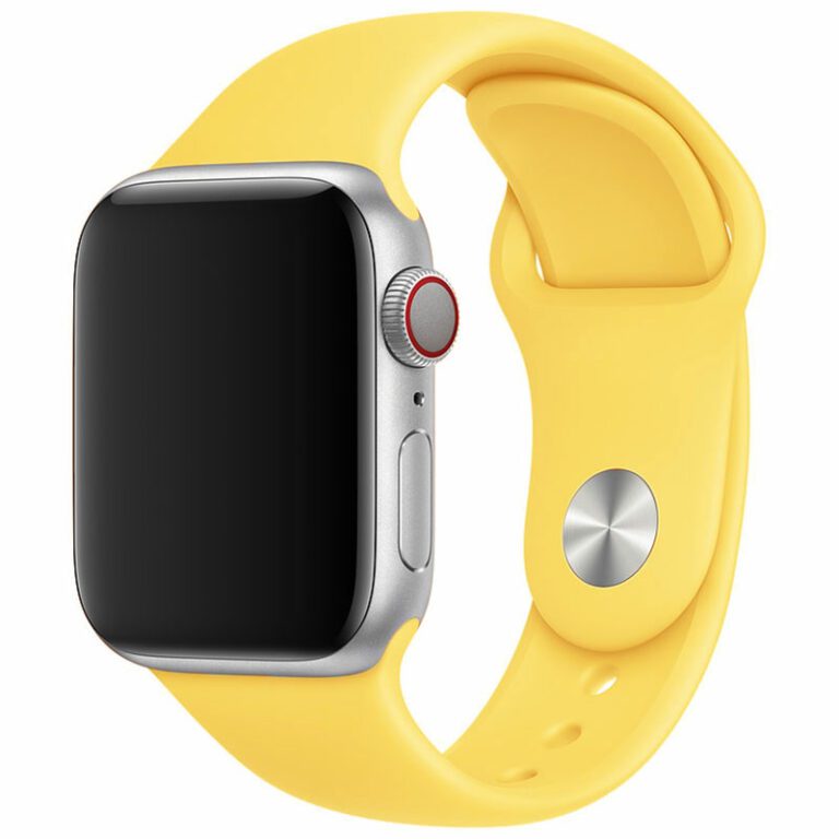 Silicone Szíj Apple Watch 45/44/42/Ultra Canary Sárga Small