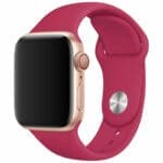 Silicone Szíj Apple Watch SE/11/10/9/8/7/6/5/4/3/Ultra 1/2/3 (44/45/46/49mm) Pomegranate