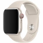 Silicone Szíj Apple Watch SE/11/10/9/8/7/6/5/4/3/Ultra 1/2/3 (44/45/46/49mm) Starlight