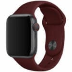 Silicone Szíj Apple Watch SE/11/10/9/8/7/6/5/4/3/Ultra 1/2/3 (44/45/46/49mm) Wine Piros