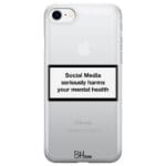 Social Media Seriously Harms Our Mental Health iPhone 8/7/SE 2020/SE 2022 Tok