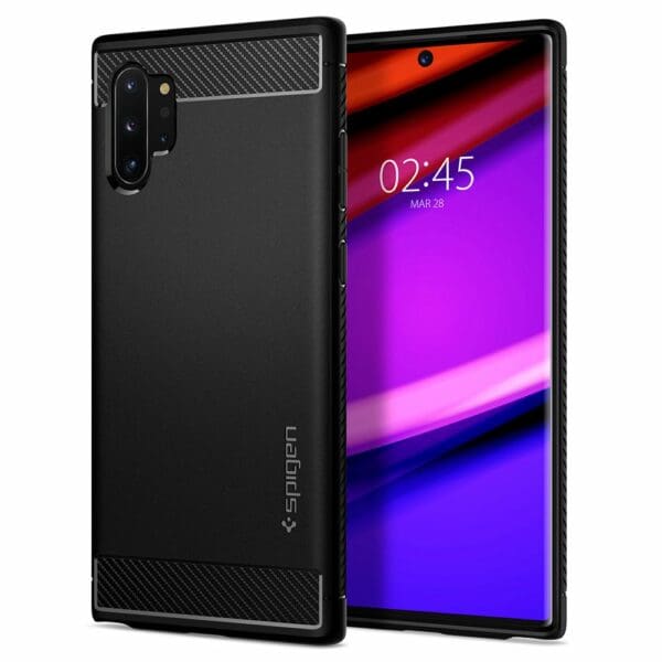 Spigen Rugged Armor Matte Black Samsung Galaxy Note 10 Plus Tok