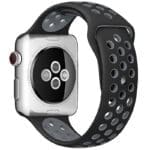 Sport Szíj Apple Watch SE/11/10/9/8/7/6/5/4/3/Ultra 1/2/3 (44/45/46/49mm) Fekete/Gray