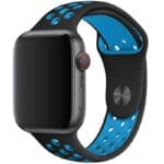 Sport Szíj Apple Watch SE/11/10/9/8/7/6/5/4/3/Ultra 1/2/3 (44/45/46/49mm) Fekete/Light Kék