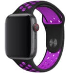 Sport Szíj Apple Watch SE/11/10/9/8/7/6/5/4/3/Ultra 1/2/3 (44/45/46/49mm) Fekete/Lila