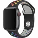 Sport Szíj Apple Watch SE/11/10/9/8/7/6/5/4/3/Ultra 1/2/3 (44/45/46/49mm) Fekete/Rainbow
