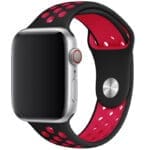 Sport Szíj Apple Watch SE/11/10/9/8/7/6/5/4/3/Ultra 1/2/3 (44/45/46/49mm) Fekete/Piros
