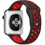 Sport Szíj Apple Watch SE/11/10/9/8/7/6/5/4/3/Ultra 1/2/3 (44/45/46/49mm) Fekete/Piros