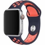 Sport Szíj Apple Watch SE/11/10/9/8/7/6/5/4/3/Ultra 1/2/3 (44/45/46/49mm) Kék Fekete/Mango