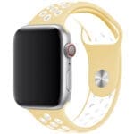 Sport Szíj Apple Watch SE/11/10/9/8/7/6/5/4/3/Ultra 1/2/3 (44/45/46/49mm) Milk Sárga/Fehér