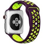 Sport Szíj Apple Watch SE/11/10/9/8/7/6/5/4/3/Ultra 1/2/3 (44/45/46/49mm) Lila/Zöld