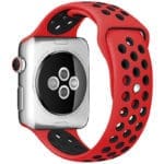 Sport Szíj Apple Watch SE/11/10/9/8/7/6/5/4/3/Ultra 1/2/3 (44/45/46/49mm) Piros/Fekete