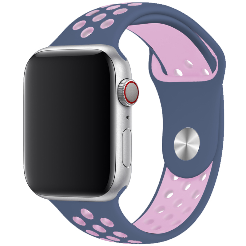 Sport Szíj Apple Watch SE/10/9/8/7/6/5/4/3/Ultra 1/ Ultra2 (44/45/46/49mm) Sea Kék/Light Rózsaszín