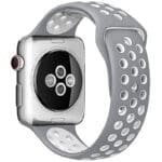 Sport Szíj Apple Watch SE/11/10/9/8/7/6/5/4/3/Ultra 1/2/3 (44/45/46/49mm) Silver/Fehér