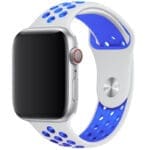 Sport Szíj Apple Watch SE/11/10/9/8/7/6/5/4/3/Ultra 1/2/3 (44/45/46/49mm) Fehér/Kék