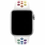 Sport Szíj Apple Watch SE/11/10/9/8/7/6/5/4/3/Ultra 1/2/3 (44/45/46/49mm) Fehér/Rainbow