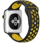 Sport Szíj Apple Watch SE/11/10/9/8/7/6/5/4/3/Ultra 1/2/3 (44/45/46/49mm) Fekete/Sárga