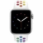 Sport Szíj Apple Watch SE/11/10/9/8/7/6/5/4/3/Ultra 1/2/3 (44/45/46/49mm) Fehér/Rainbow