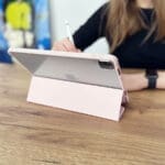 Stand Tablet Case Smart Cover Case for iPad Pro 11 2021 with Stand Function Pink