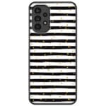 Stripes Gold Black White Samsung Galaxy A13 5G Tok