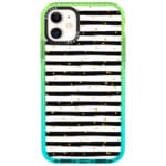 Stripes Arany Fekete Fehér iPhone 11 Tok