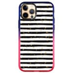 Stripes Arany Fekete Fehér iPhone 12 Pro Max Tok