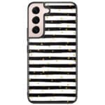 Stripes Gold Black White Samsung Galaxy S22 Tok
