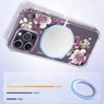 Tech-Protect Magmood MagSafe White Daisy iPhone 14 Pro Max Tok
