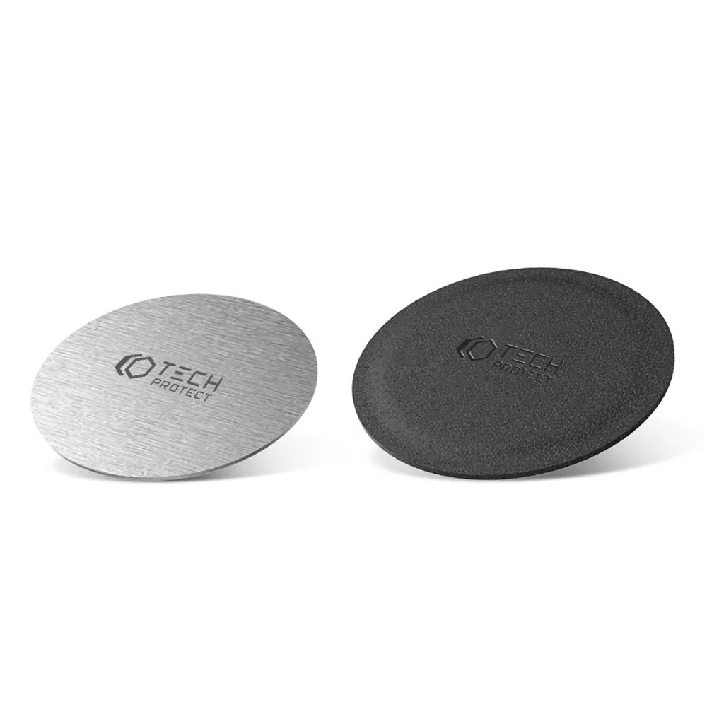 Tech-Protect Metalplate Magnetic Car Mount 2-Pack Silver & Black