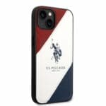U.S. Polo PU Leather Double Horse iPhone 14 Plus Tok Red/White/Navy