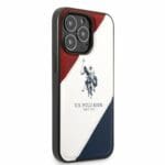 U.S. Polo PU Leather Double Horse iPhone 14 Pro Max Tok Red/White/Navy