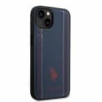 U.S. Polo PU Leather Stitched Lines iPhone 14 Plus Tok Navy